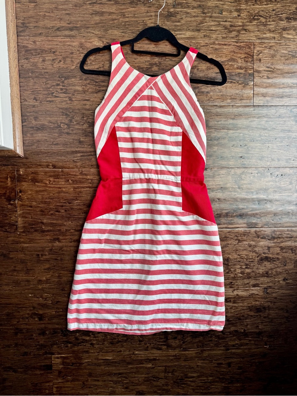 Hutch Red and White Striped Mini Dress